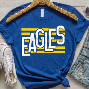 KBD OG Strip Word EAGLES Yellow and White