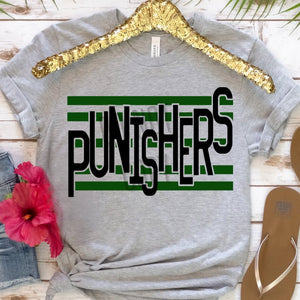 KBD OG Strip Word PUNISHERS Hunter green and Black