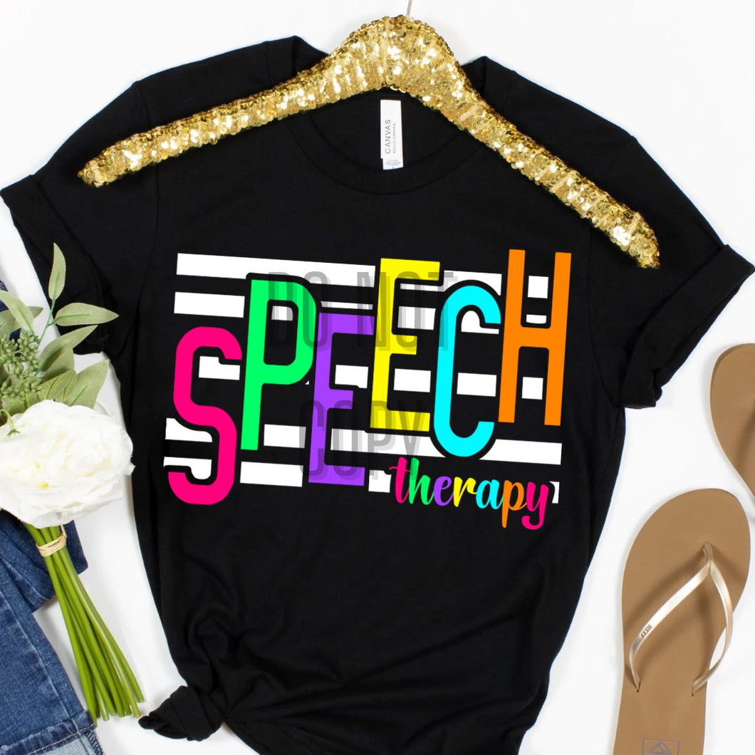 KBD OG Strip Word SPEECH THERAPY White and Multi
