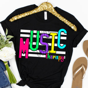 KBD OG Strip Word MUSIC THERAPY Multi