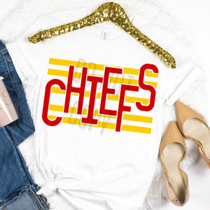 KBD OG Strip Word CHIEFS Gold and Red
