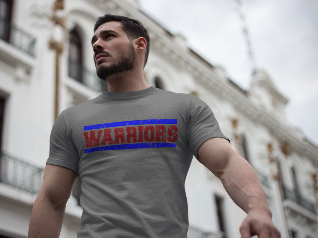 WARRIORS Distressed Red and Royal Digital Download