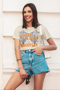 KBD  OG  Game Day Sequin Bow KNOXVILLE Orange and Grey