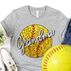 Assorted Faux Sequin & Embroidery SOFTBALL [Team] Direct To Film (DTF) Transfers