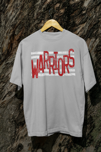 KBD OG Strip Word WARRIORS White and Red Distressed
