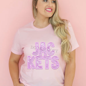KBD OG BREAST CANCER AWARENESS JACKETS Light Pink Faux Sequins Embroidery