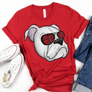 GO DAWGS Shades Red Glitter