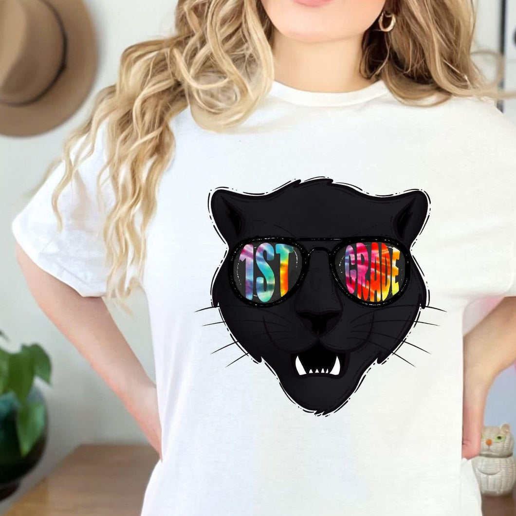 Tie Dye Aviator Mascots PANTHERS 1st Grade