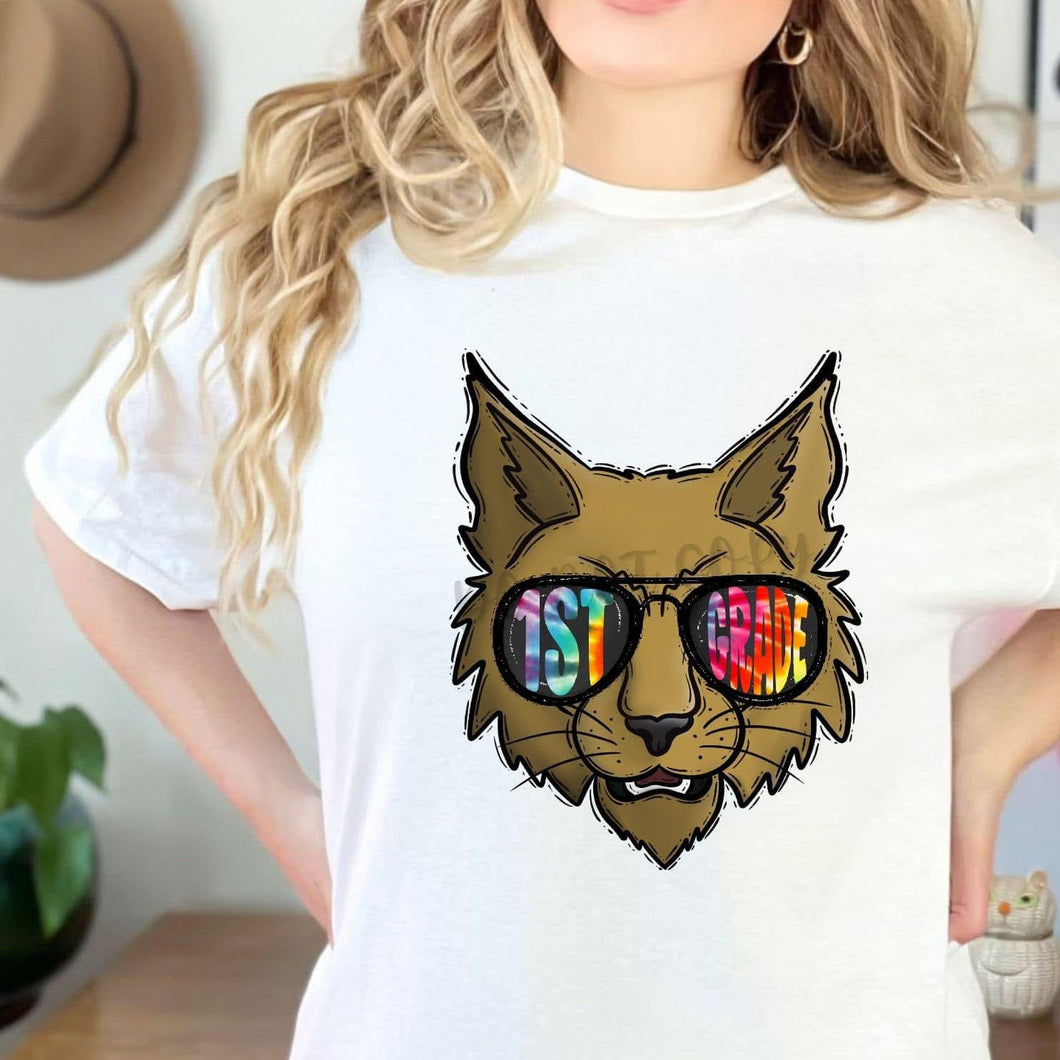 Tie Dye Aviator Mascots WILDCATS 1st Grade