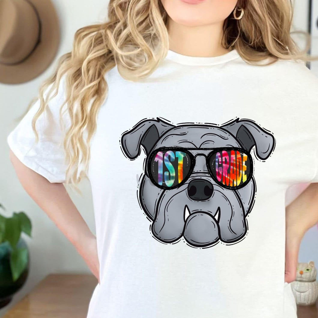 Tie Dye Aviator Mascots BULLDOGS 1st Grade