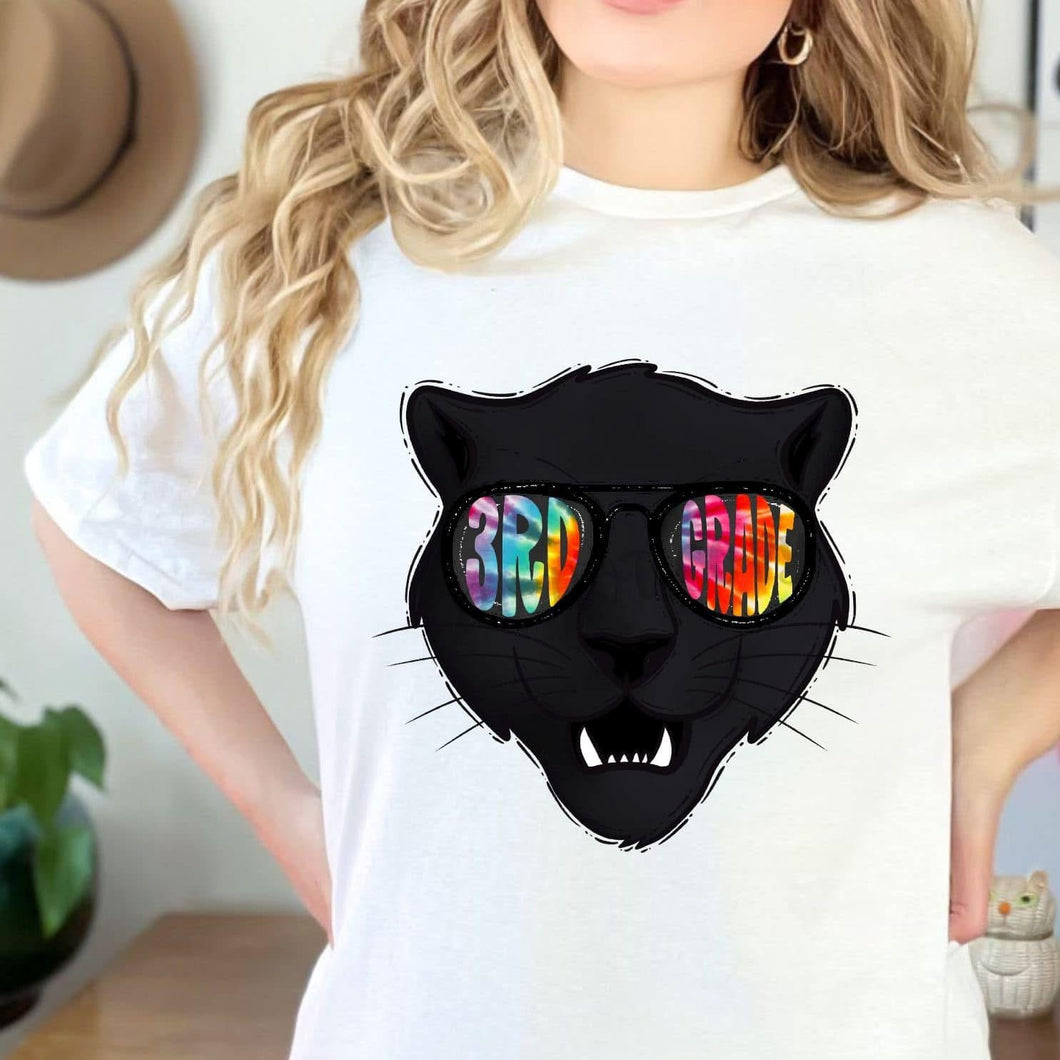 Tie Dye Aviator Mascots PANTHERS 3rd Grade
