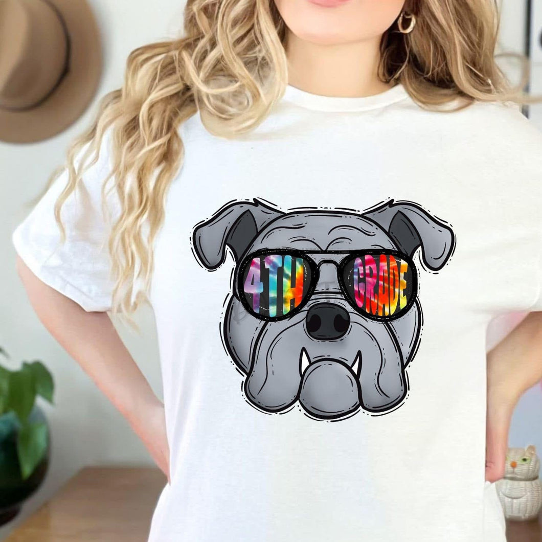 Tie Dye Aviator Mascots BULLDOGS 4th Grade