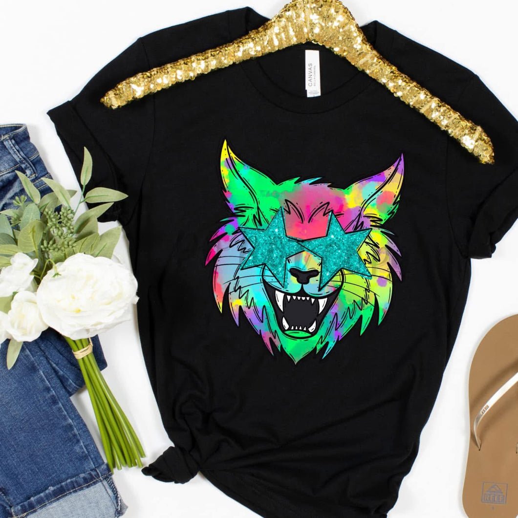 Watercolor Preppy Bright WILDCATS / BOBCATS B