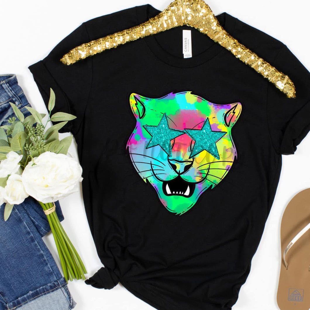 Watercolor Preppy Bright COUGAR / PANTHER C