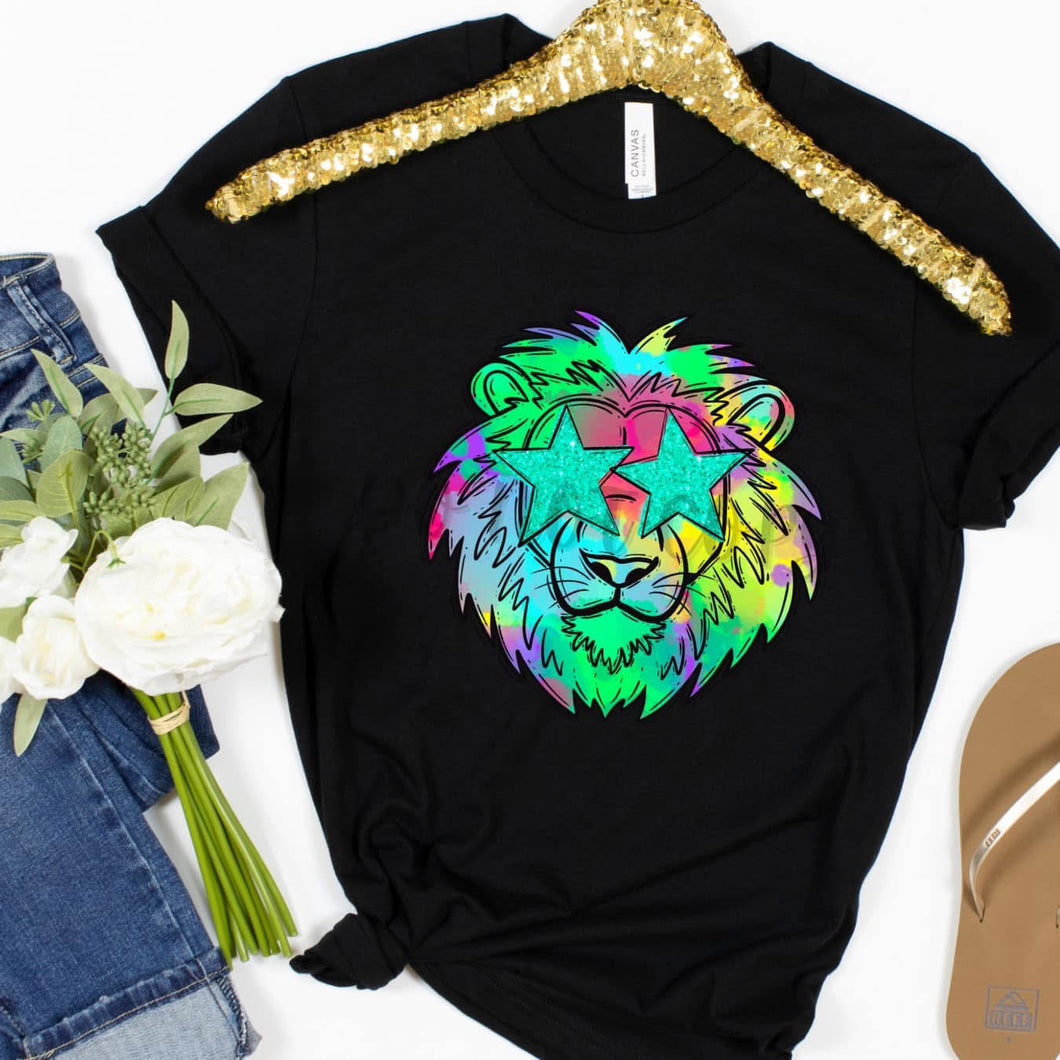 Watercolor Preppy Bright LIONS