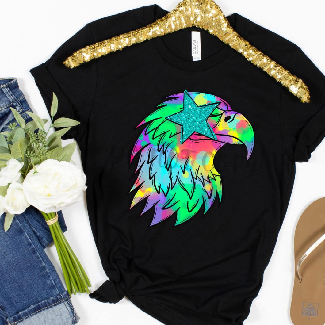 Watercolor Preppy Bright EAGLES / HAWKS A