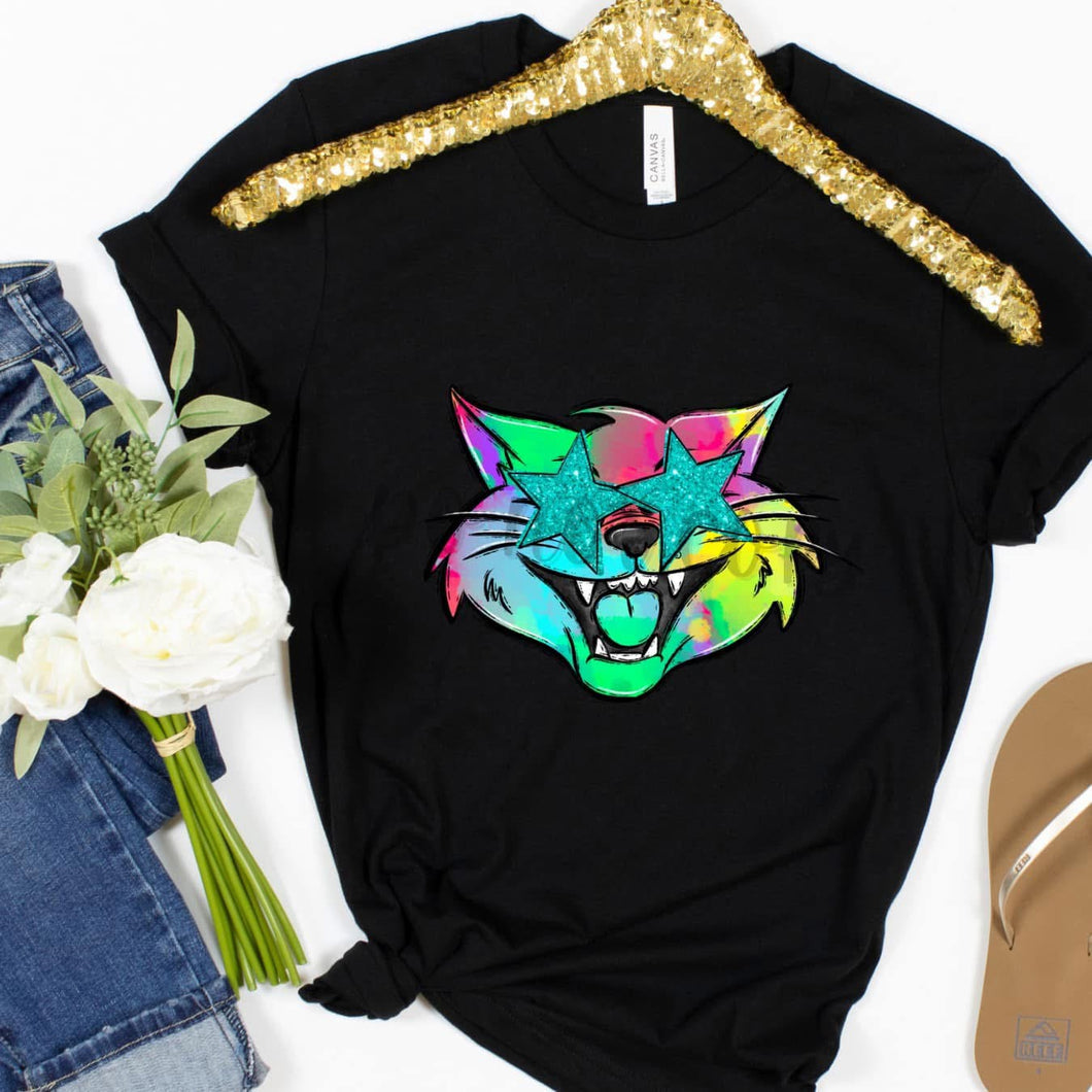 Watercolor Preppy Bright WILDCATS / BOBCATS