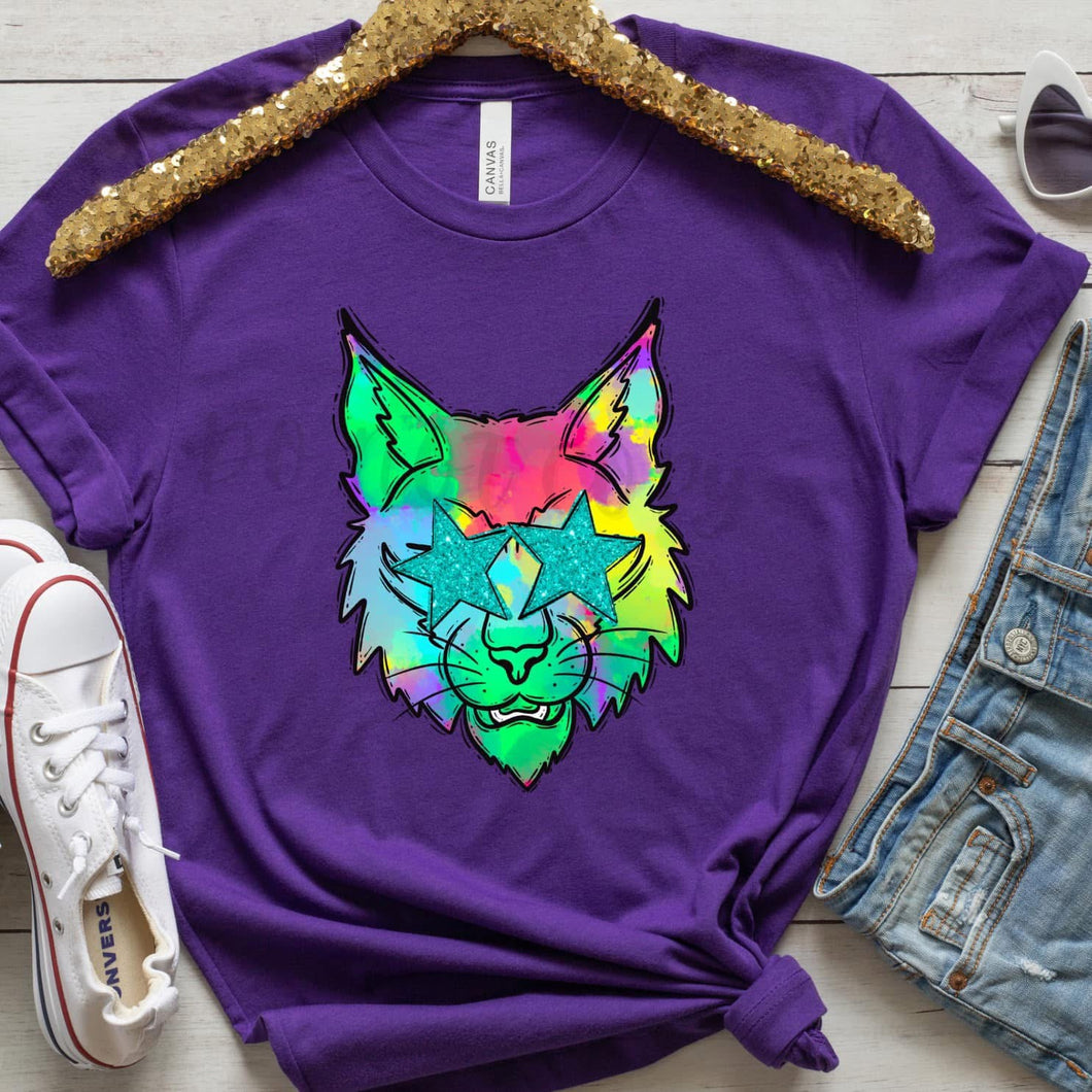 Watercolor Preppy Bright COUGARS / PANTHERS B