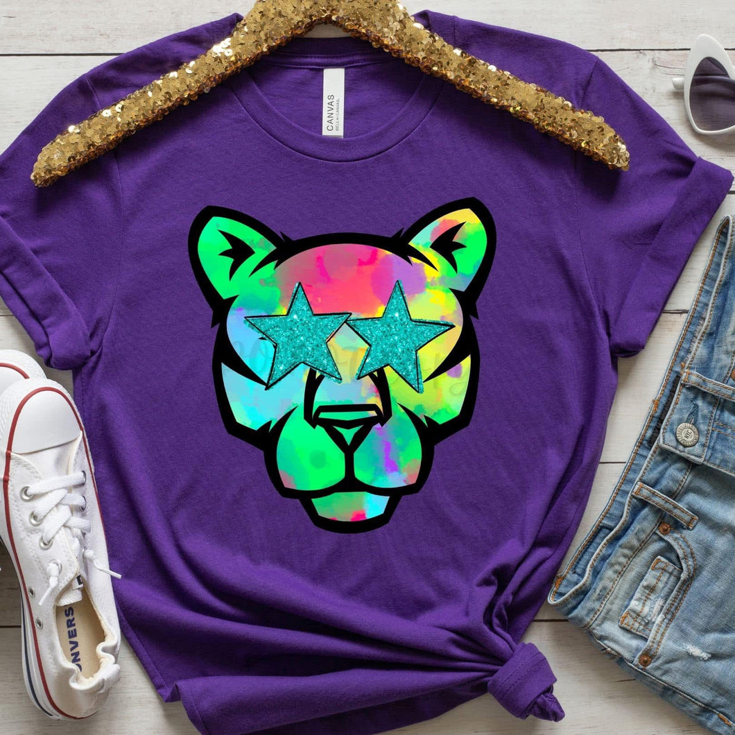 Watercolor Preppy Bright COUGARS / PANTHERS A
