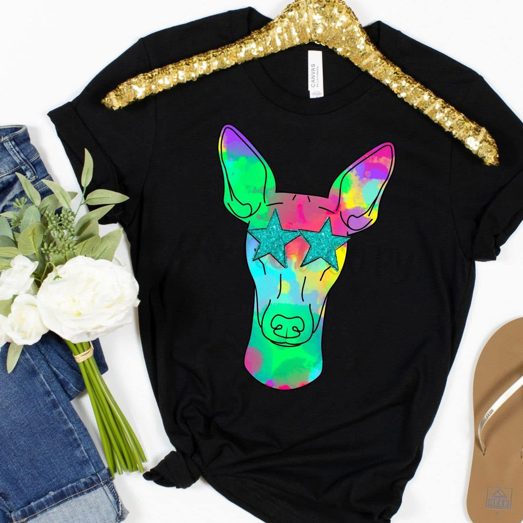 Watercolor Preppy Bright GREYHOUND