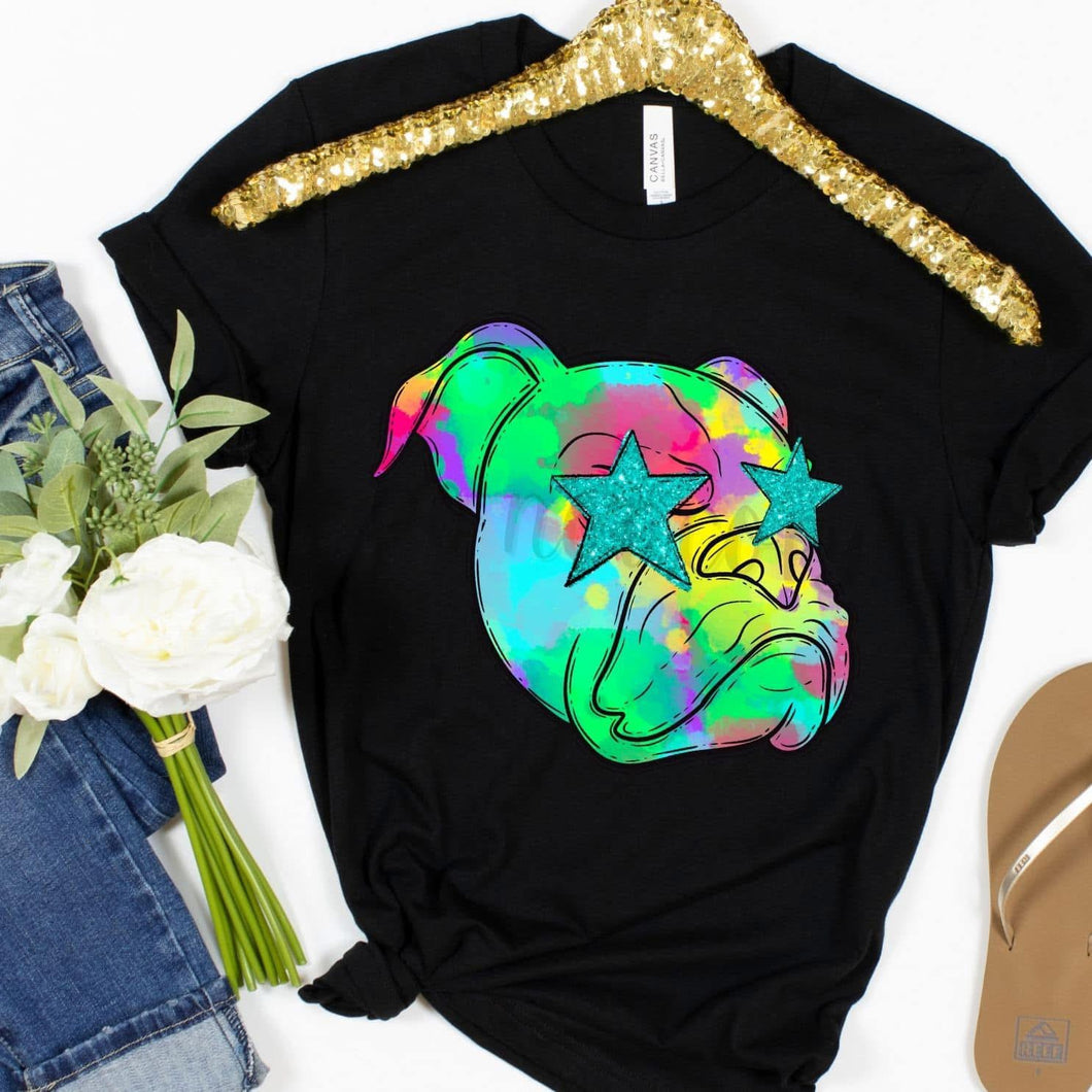 Watercolor Preppy Bright BULLDOGS 2 Digital Download