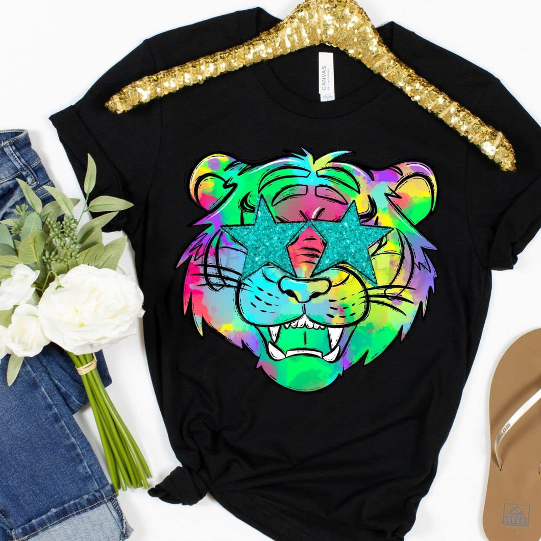 Watercolor Preppy Bright TIGERS Digital Download