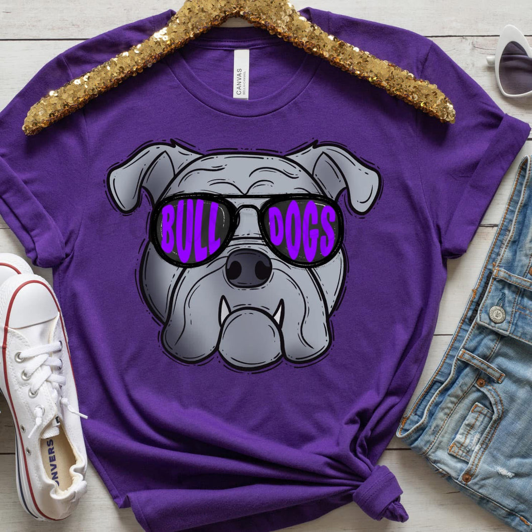 BULLDOGS Purple Wearing Sunglasses Digital Download