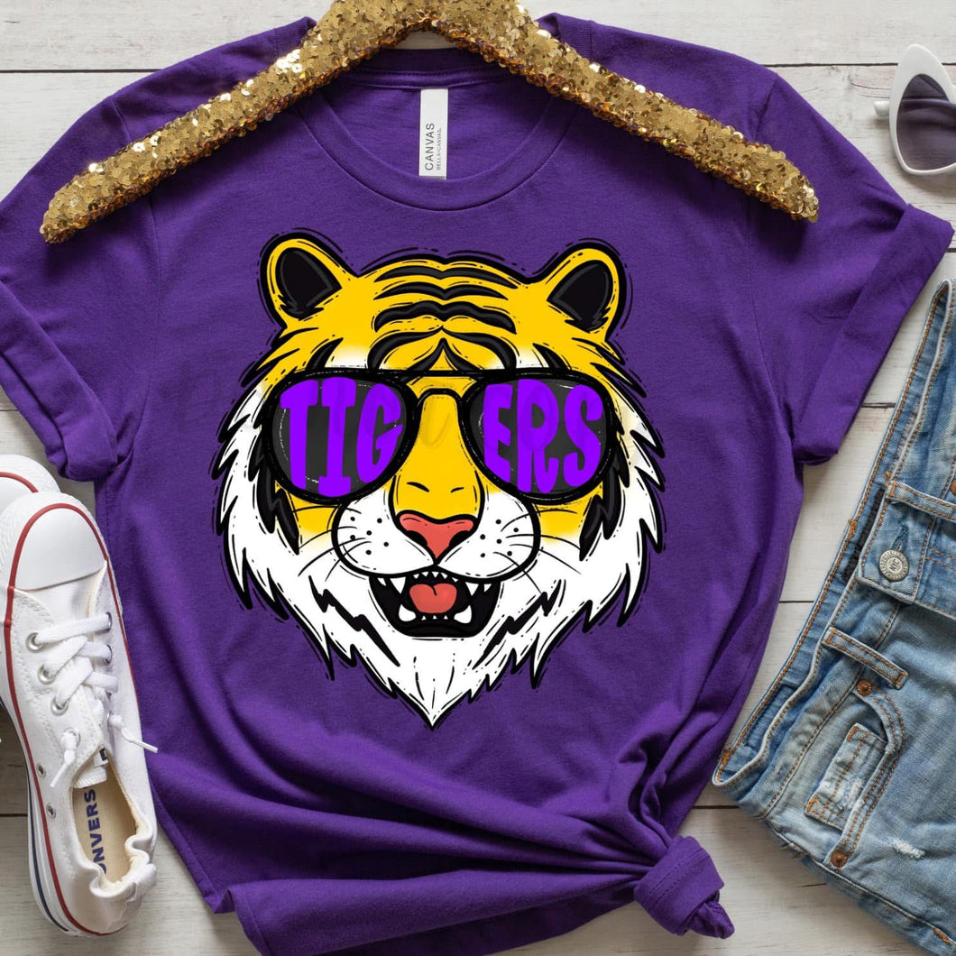 TIGERS Purple Wearing Sunglasses Digital Download