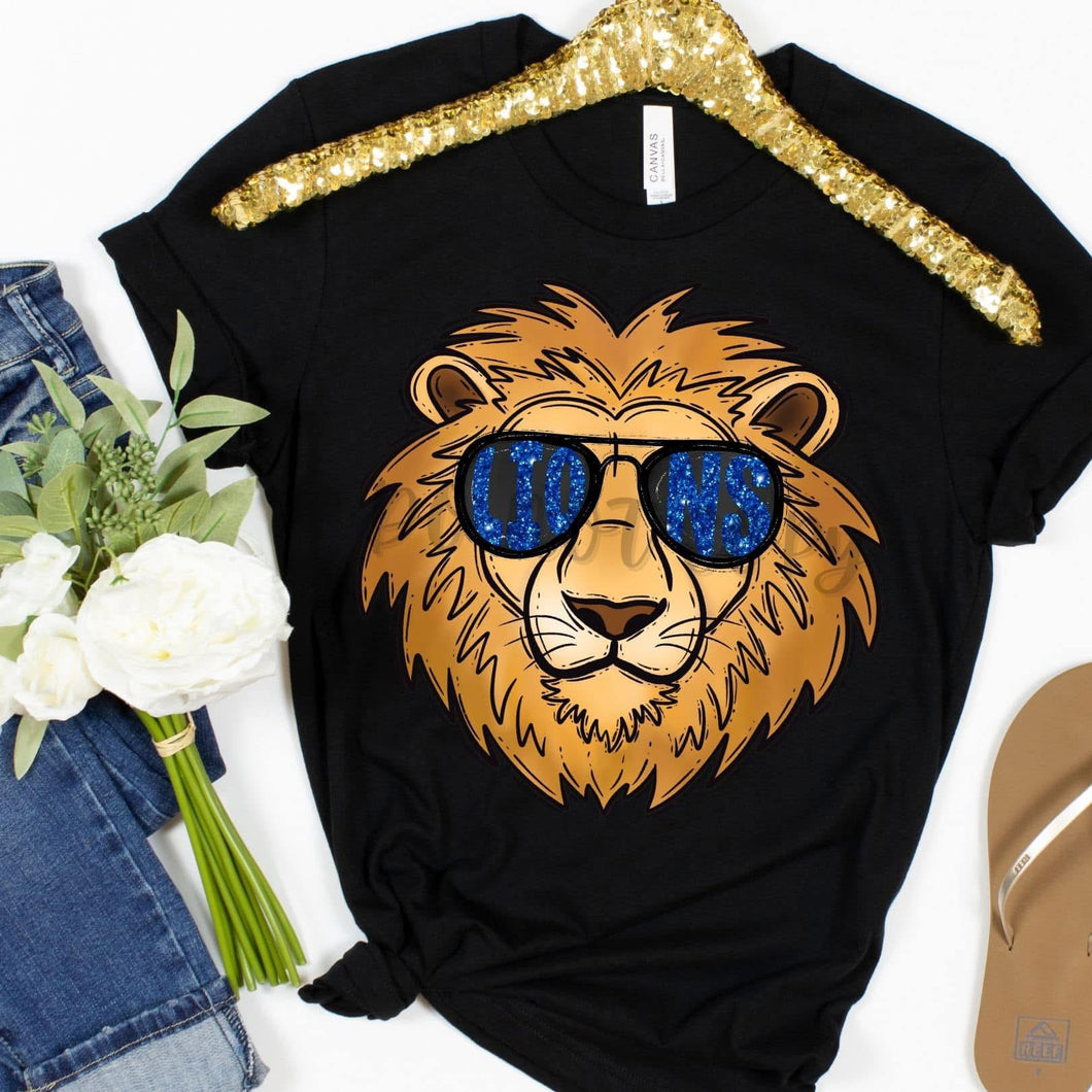 LIONS Royal With Glitter Wearing Sunglasses Digital Download
