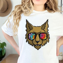 Load image into Gallery viewer, BOBCAT Tie Die Aviator Mascots Direct To Film (DTF) Transfers
