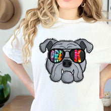Load image into Gallery viewer, BULLDOG Tie Die Aviator Mascots Direct To Film (DTF) Transfers
