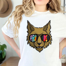 Load image into Gallery viewer, BOBCAT Tie Die Aviator Mascots Direct To Film (DTF) Transfers
