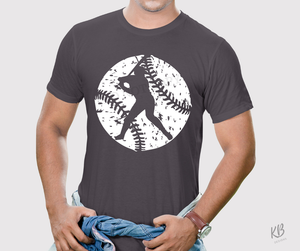 Distressed Ball Player High Heat Single Color Soft Screen Print RTS