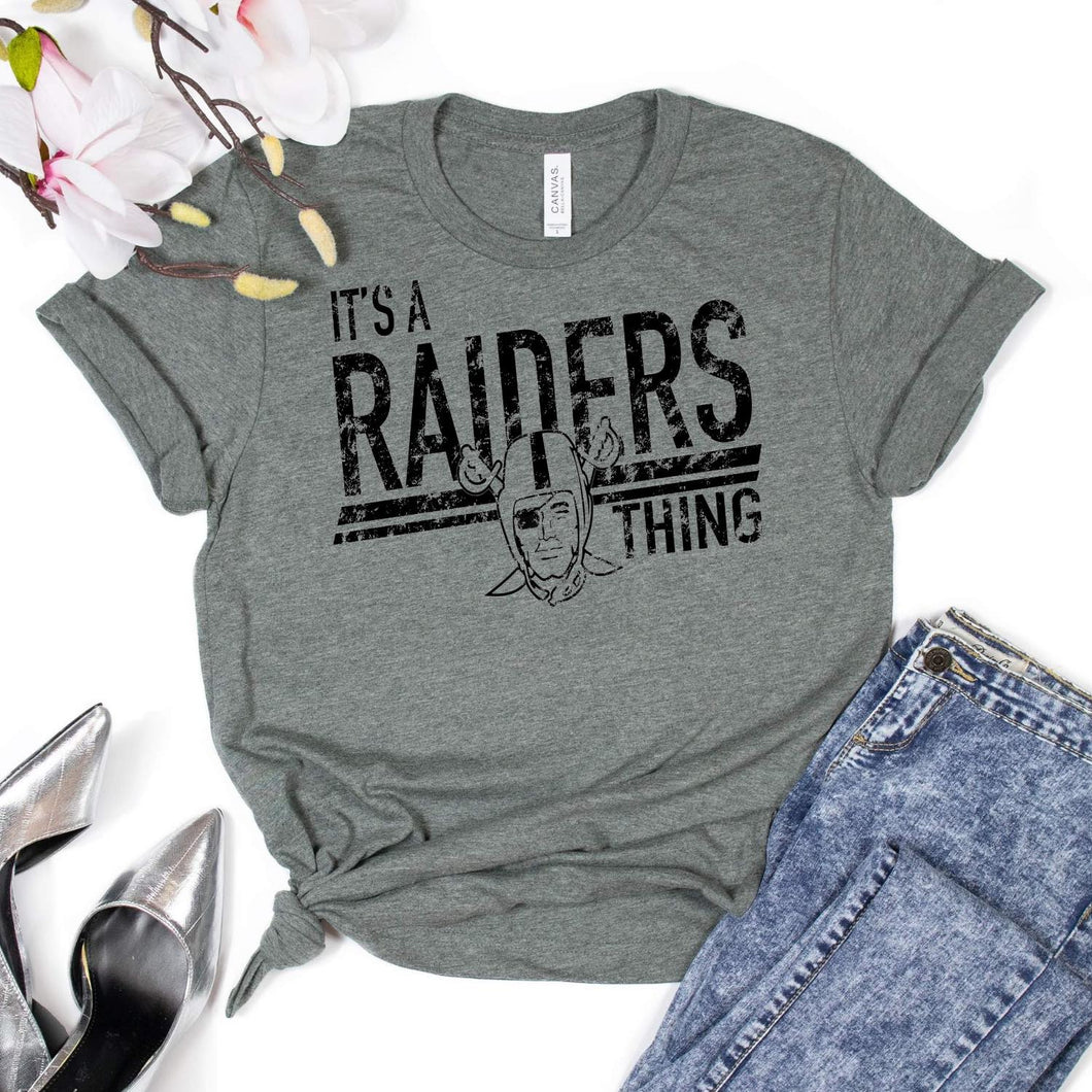 It's A Raiders Thing Low Heat Single Color BLACK Super Soft Screen Print RTS