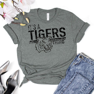 It's A Tigers Thing Low Heat Single Color BLACK Super Soft Screen Print RTS