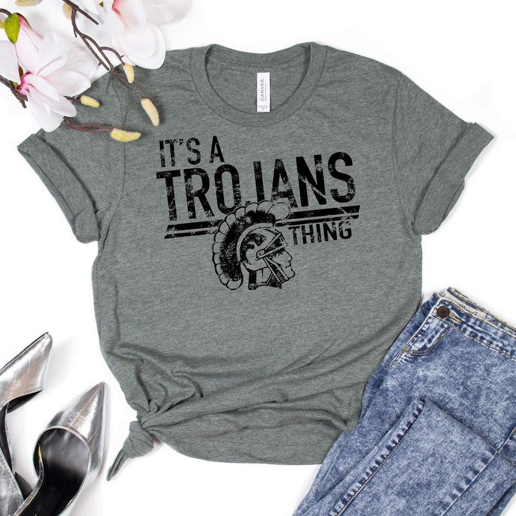 It's A Trojans Thing Low Heat Single Color BLACK Screen Print RTS