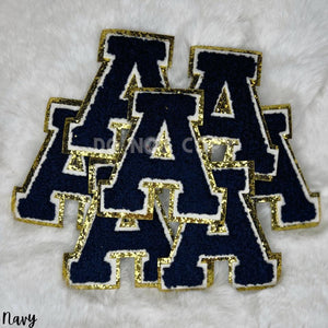 NAVY BLUE Chenille Letters Apprx 3" RTS