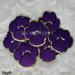 Chenille Paw Prints Apprx 2-2.5" RTS