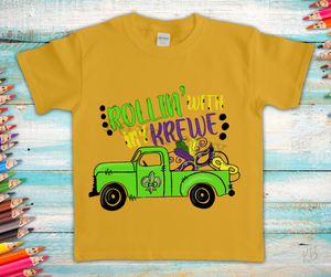 Rollin' With My KREWE High Heat Full Color Soft Screen Print RTS