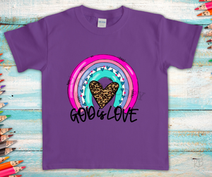 God Is Love Rainbow High Heat Full Color Soft Screen Print RTS