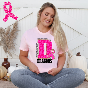 Assorted Breast Cancer Awareness Leopard Mascot Direct To Film (DTF) Transfers