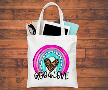 Load image into Gallery viewer, God Is Love Rainbow High Heat Full Color Soft Screen Print RTS
