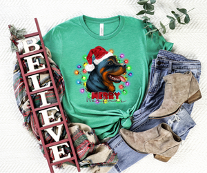 Assorted Merry Woofmas Full Color Direct To Film (DTF) Prints