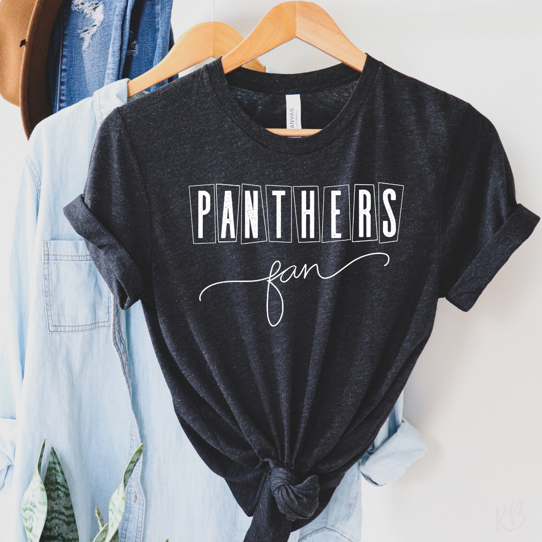 Panthers Fan Low Heat Single Color WHITE Screen Print RTS