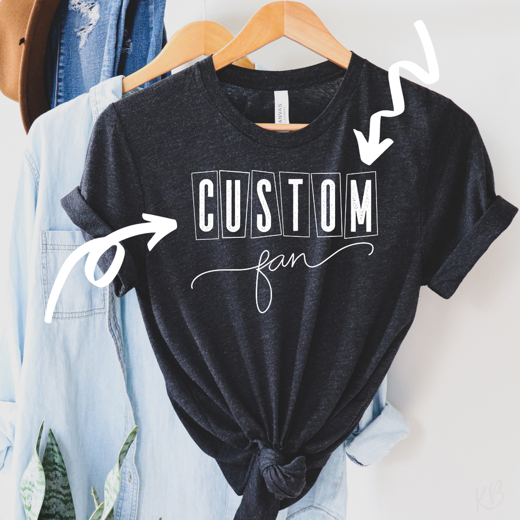 <CUSTOM> Fan Set of (50) Low Heat Single Color ANY COLOR Screen Print