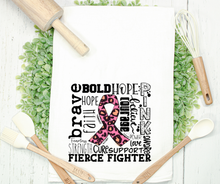 Load image into Gallery viewer, Breast Cancer Awareness Typography Leopard Print High Heat RTS
