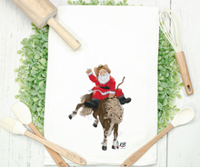Load image into Gallery viewer, Cowboy Santa Low Heat Full Color Screen Print RTS
