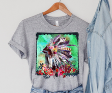 Load image into Gallery viewer, Watercolor Headdress High Heat Full Color Soft Screen Print RTS
