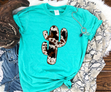 Load image into Gallery viewer, Cowhide Cactus High Heat Full Color Soft Screen Print RTS
