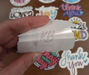Thank You With Heart 3" Waterproof, UV Proof, Deluxe Vinyl Sticker Ready To Ship
